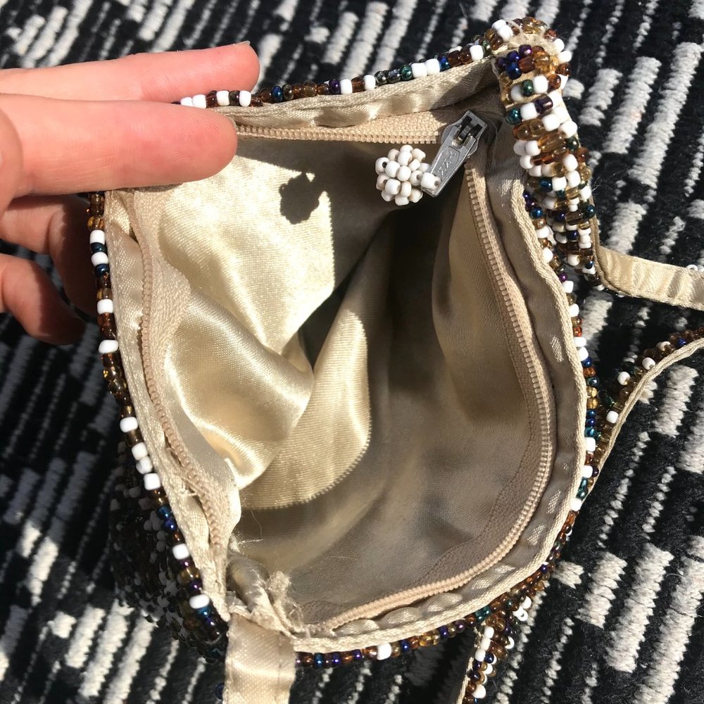vintage seed bead purse - Picture 3 of 7